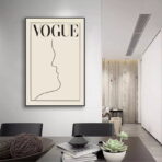 affiche blanche vintage