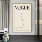 affiche blanche vintage