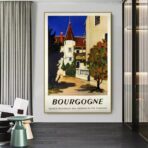 affiche bourgogne vintage