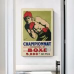affiche boxe francaise vintage