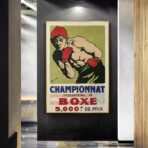 affiche boxe francaise vintage