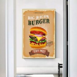affiche burger vintage