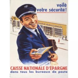 affiche caisse depargne vintage