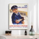 affiche caisse depargne vintage