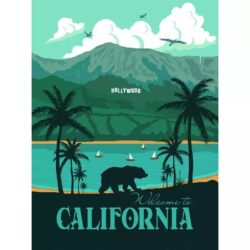affiche californie vintage
