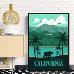 affiche californie vintage