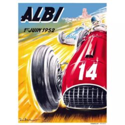 affiche course auto vintage