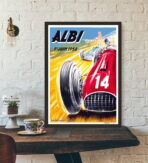 affiche course auto vintage