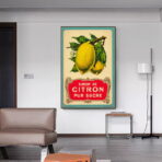 affiche citron vintage
