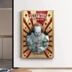 affiche clown vintage pennywise