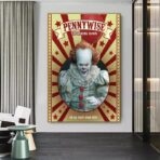 affiche clown vintage pennywise