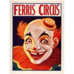 vintage clown poster