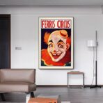 affiche clown vintage