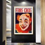 affiche clown vintage