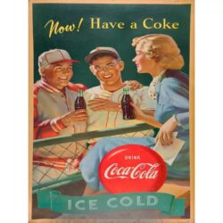 affiche vintage coca cola sport