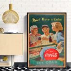 affiche vintage coca cola sport
