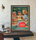 affiche vintage coca cola sport