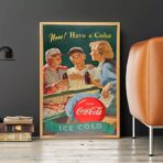 affiche vintage coca cola sport