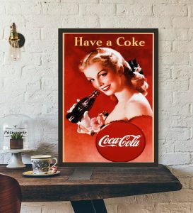 affiche coca cola vintage