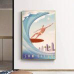 affiche de competition de surf vintage