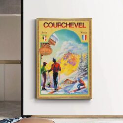 affiche courchevel vintage
