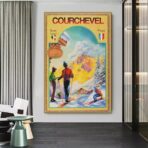 affiche courchevel vintage