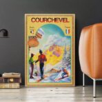 affiche courchevel vintage