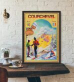 affiche courchevel vintage