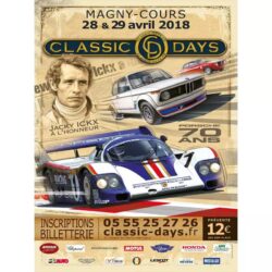 affiche course automobile vintage