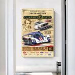 affiche course automobile vintage