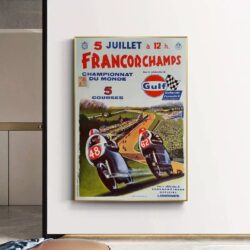 affiche course moto vintage