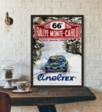 affiche course rallye vintage
