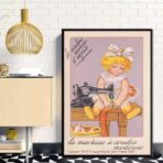 affiche couture vintage enfant