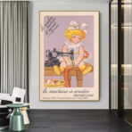 affiche couture vintage enfant