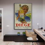 affiche cuisine vintage alcool