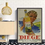 affiche cuisine vintage alcool