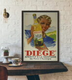 affiche cuisine vintage alcool