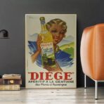affiche cuisine vintage alcool
