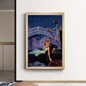 affiche art vintage couple