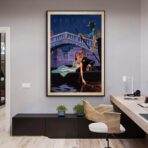 affiche art vintage couple