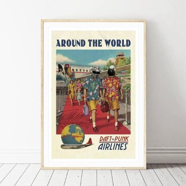 affiche daft punk around the world