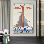 affiche de club ski vintage