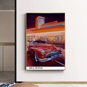 affiche de decoration vintage auto