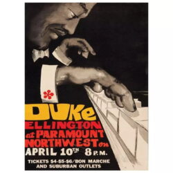affiche de duke ellinghon jazz vintage