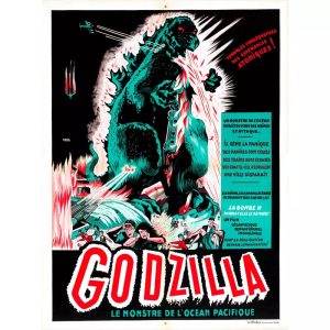 affiche de film godzilla vintage