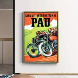 affiche de motard vintage