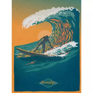 affiche de surf vintage