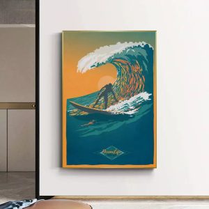 affiche de surf vintage