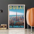 affiche dubai vintage
