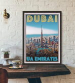 affiche dubai vintage